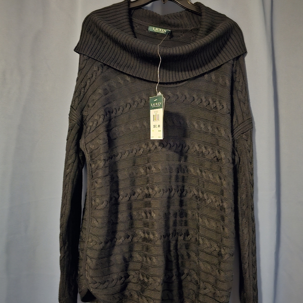 Lauren black cable knit sweater